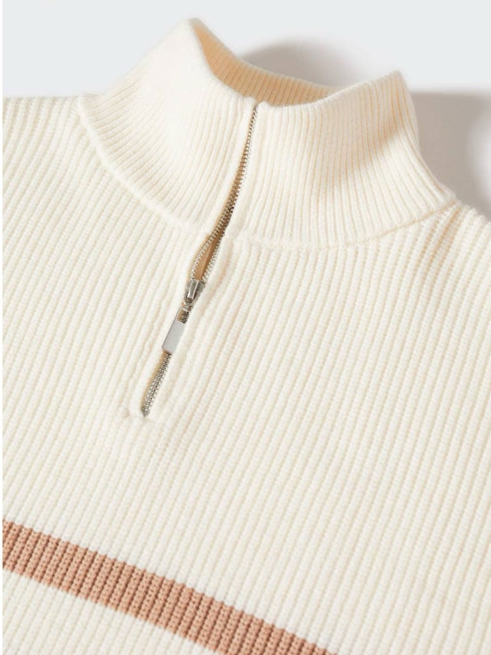 Mango Striped Sweater with Zipper - Picture 10 of 14